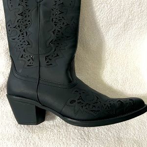 Roper Leather Women’s Cowboy Boots, Pointed Toe, Size 10